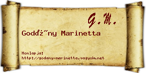 Godány Marinetta névjegykártya
